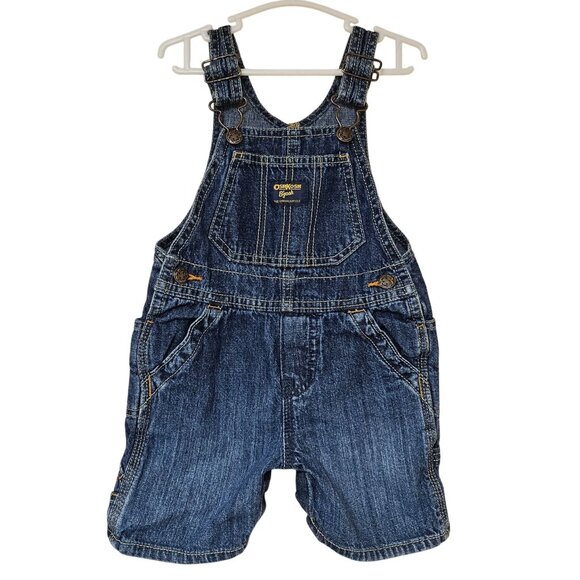 Oshkosh Bgosh Denim Overalls 18 Months Boys Vestbak Adjustable Straps Cotton Cla - Picture 1 of 8